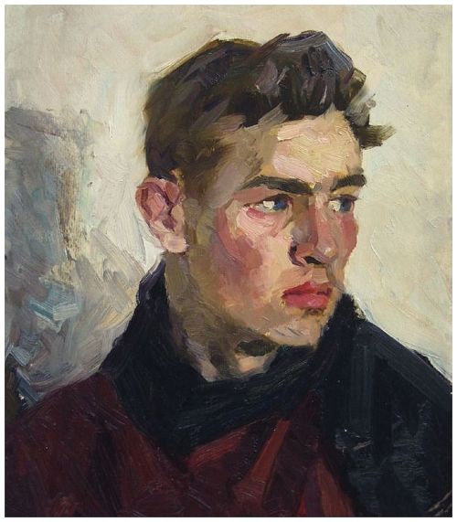 Beyond-The-Pale: Isaak Tartakovski, Russian (1912-2002)   Portrait Of A Young Man