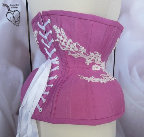 lovelyrats:Silk Faille and lace corset by Lovely Rats