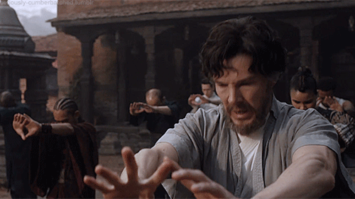 seriously-cumberbatched:Benedict Cumberbatch is hands on as Doctor Strange (2016) (x)