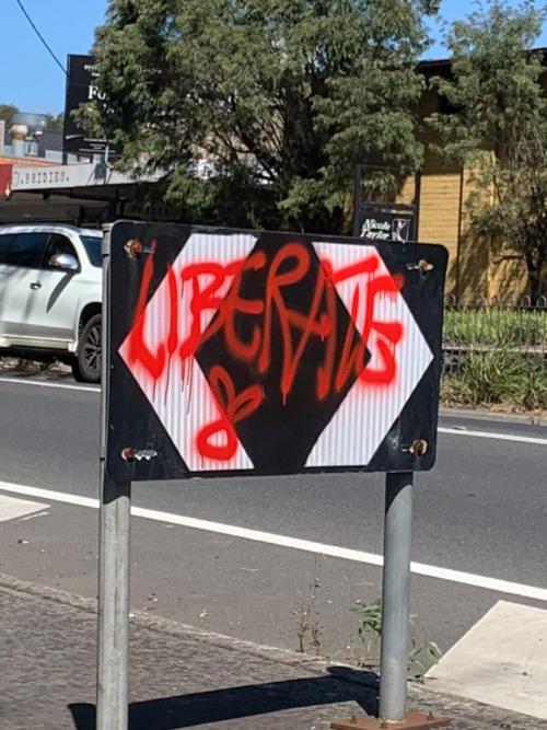 Anti-colonial Graffiti Seen Around Diamond Creek, Melbourne