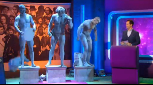bizarrecelebnudes: The Big Fat Quiz on Everything - Nudity British quiz show. They had a segment on 