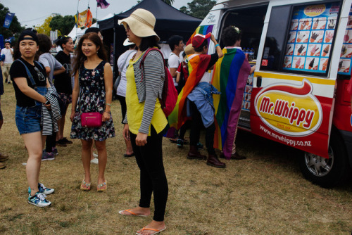 Big Gay Out, Coyle Park, Point Chevalier, Auckland, 2017. NZ is committed to ending HIV by 2025.