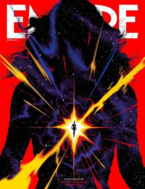 “Check out the new @EmpireMagazine subscriber cover for #CaptainMarvel!”-  Marvel S