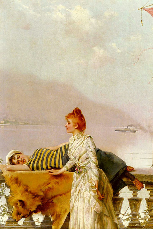 Vittorio Matteo Corcos - On The Balcony