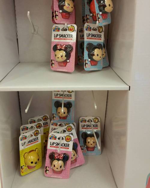 New stackable #TsumTsum lip smacker lip balms. #Mickey is marshmallow flavor #Minnie is strawberry a