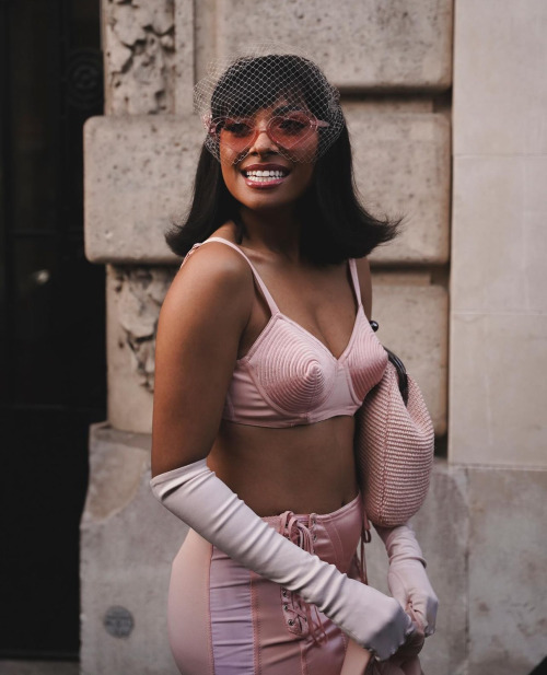 Kat Graham For The Jean Paul Gaultier Spring/summer 2024 Couture By Simone Rocha Show In Paris