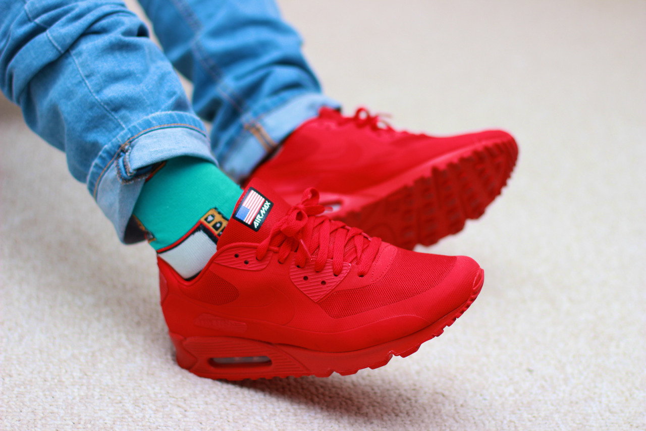 Nike Max 90 Hyperfuse Day' Red... Sweetsoles – Sneakers, kicks and trainers.