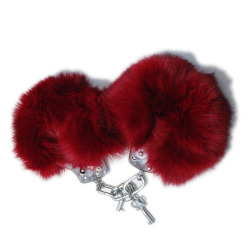 thespankacademy:  Did you know? In addition to our beautiful tails, we also offer a variety of other kinky fur items as well!On today’s item spotlight are our real rabbit fur handcuff covers :)Hand-sewn rabbit fur sleeves easily slip on, or off, standard