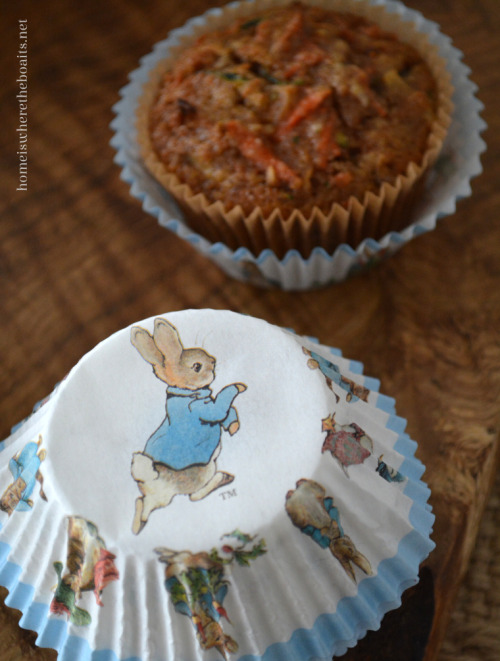 Peter Rabbit themed muffins anyone? Check out the blog, Home is Where the Boat Is, for this great re