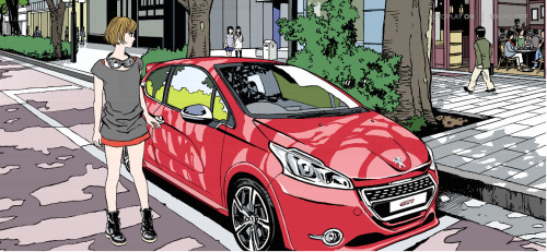 Peugeot - NEW PEUGEOT 208 GTi SPECIAL SITE Illustration by HISASHI EGUCHI