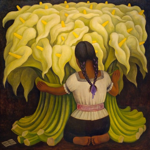 Diego Rivera, The Flower Vendor (Girl with Lillies), 1941, oil on MasoniteNorton Simon Museum, Calif