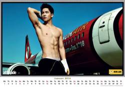 Nok Air X Attitude Nok Air Calendar 2014: January Model: Nong Earn