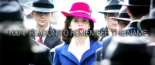 mrspeggymartinelli:Peggy Carter + Remember The NameRequested by anonymous