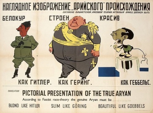 World War II Soviet posters mocking the Nazis, by Boris Yefimov (1899-2008).