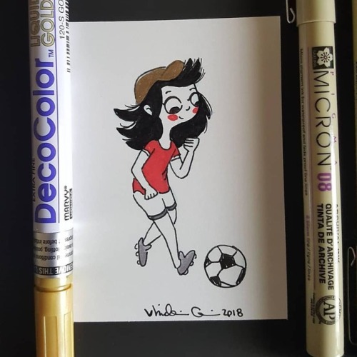 Inktober day 16 - Footballer All #inktober2018 drawings are available for purchase, $45 (including d