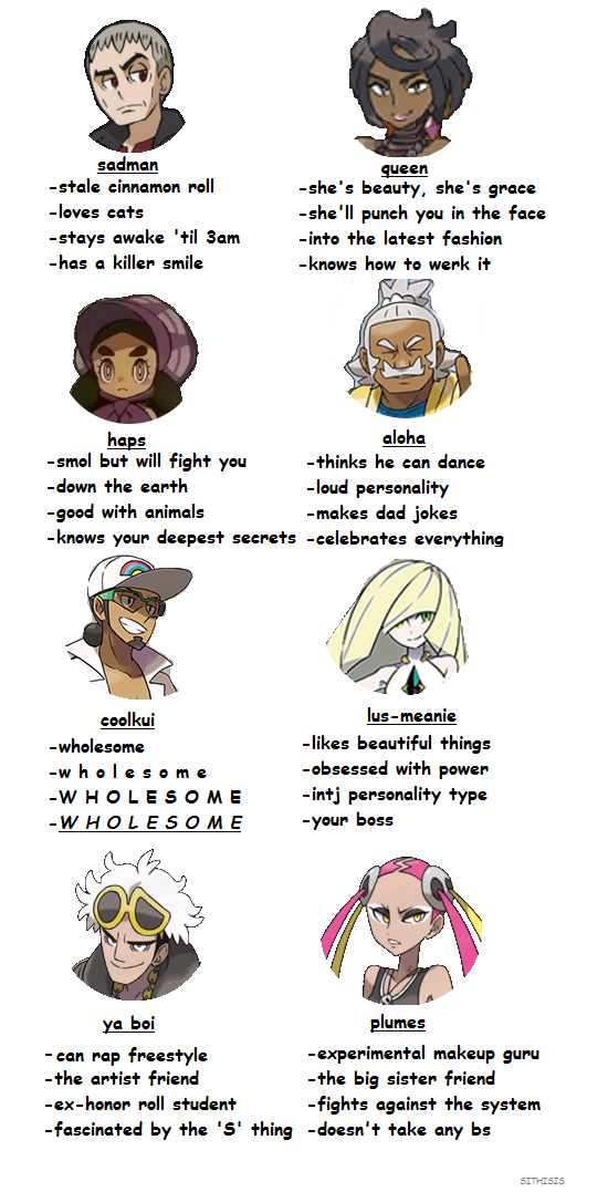 sithisis: tag yourselves im sadman