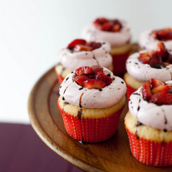 fooderland:  Strawberry Balsamic Cupcakes | Annie’s Eats by annieseats on Flickr. 