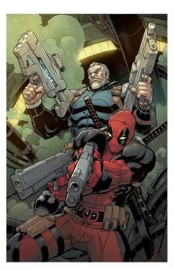 herochan:   Deadpool &amp; Cable: Split Second - Cover ArtLines by Reilly BrownColors by Jim Charalampidis  