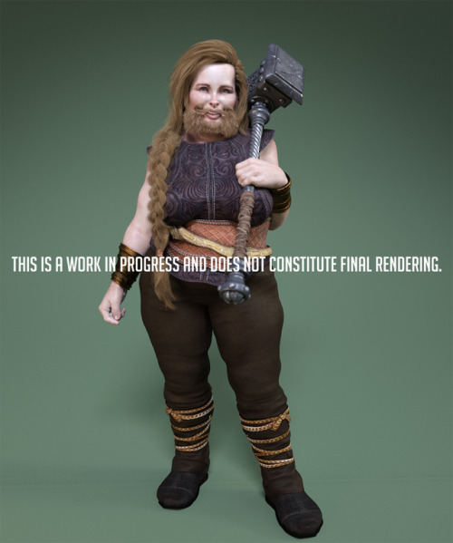 Okay, okay. I know WoW dwarves don’t have beards, but…. c’mon! Look at her!This Anve Shortham