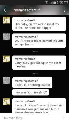 memoirsotherhalf:  My conversation with @memoirsofamilf