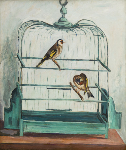 huariqueje:Birds   -    Szymon ‘Szamaj Mondszajn’  Mondzain c. 1930Polish,  1890 - 1979  oil on canv