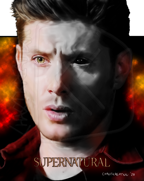 chaoticreation: Jensen Ackles as Dean Winchester by @chaoticreation Here it is! The finished project