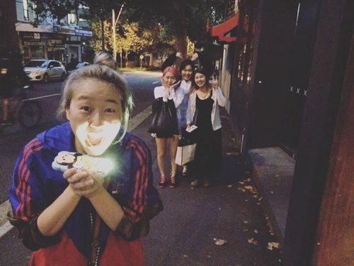 # #1 #234 #5 # #greyHair #pinkHair #colorHair #iamhere #Surryhills #Sydney #sydneylife #afterWork #happyTogether