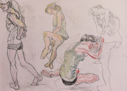 More drawings of Andrea, done at the MFA adult photos