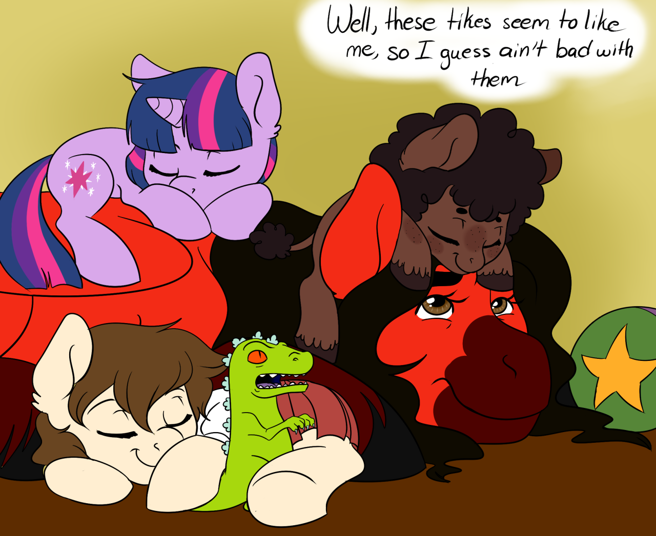 askrockin-roolo:  Guest Starring: Sweet Star Filly Twilight and  Little Rice Paddy 