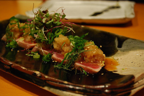 Seared Tuna with Soy Citrus Sauce 