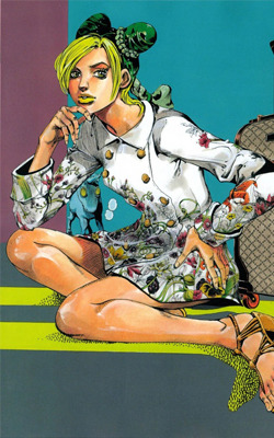 9ri:
“ Jolyne Fly High with Gucci (Part 1)
“ Gucci partners with manga artist Hirohiko Araki in newest Cruise collection [Source]
Part 2
” ”
Only the second one is really Jolyne’s style tho.