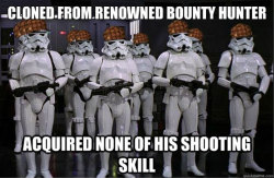 tits-mcgeek:  kentballs:  star-wars-daily:  http://star-wars-daily.tumblr.com/  Get ready for some nerd facts! So basically the Clone Trooper military was wearing pretty thin after the three years of constant combat and because Jango was dead the original