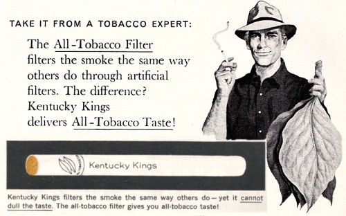 The all-tobacco filter?  Now there’s a good idea! November 1960