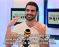 nyleantm:  Nyle DiMarco addressing his tweet about his sexuality and the attention it got. “There’s so much more to me.” (from AfterBuzz TV Interview)   He is lovely