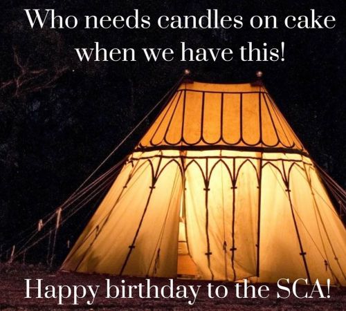 It’s 1 May here in Lochac so we get to be the first in the Known World to say ‘Happy birthday SCA!’W