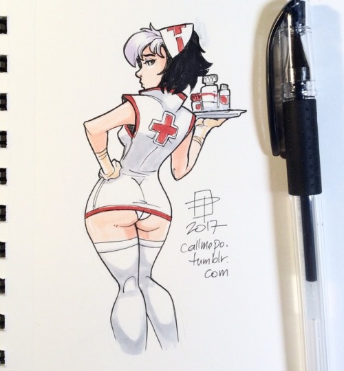 callmepo: Feeling under the weather - either allergies or a cold - but dealing with major congestion and just feeling miserable.   Need some naughty nurses to make me feel better.  < |D’‘‘‘