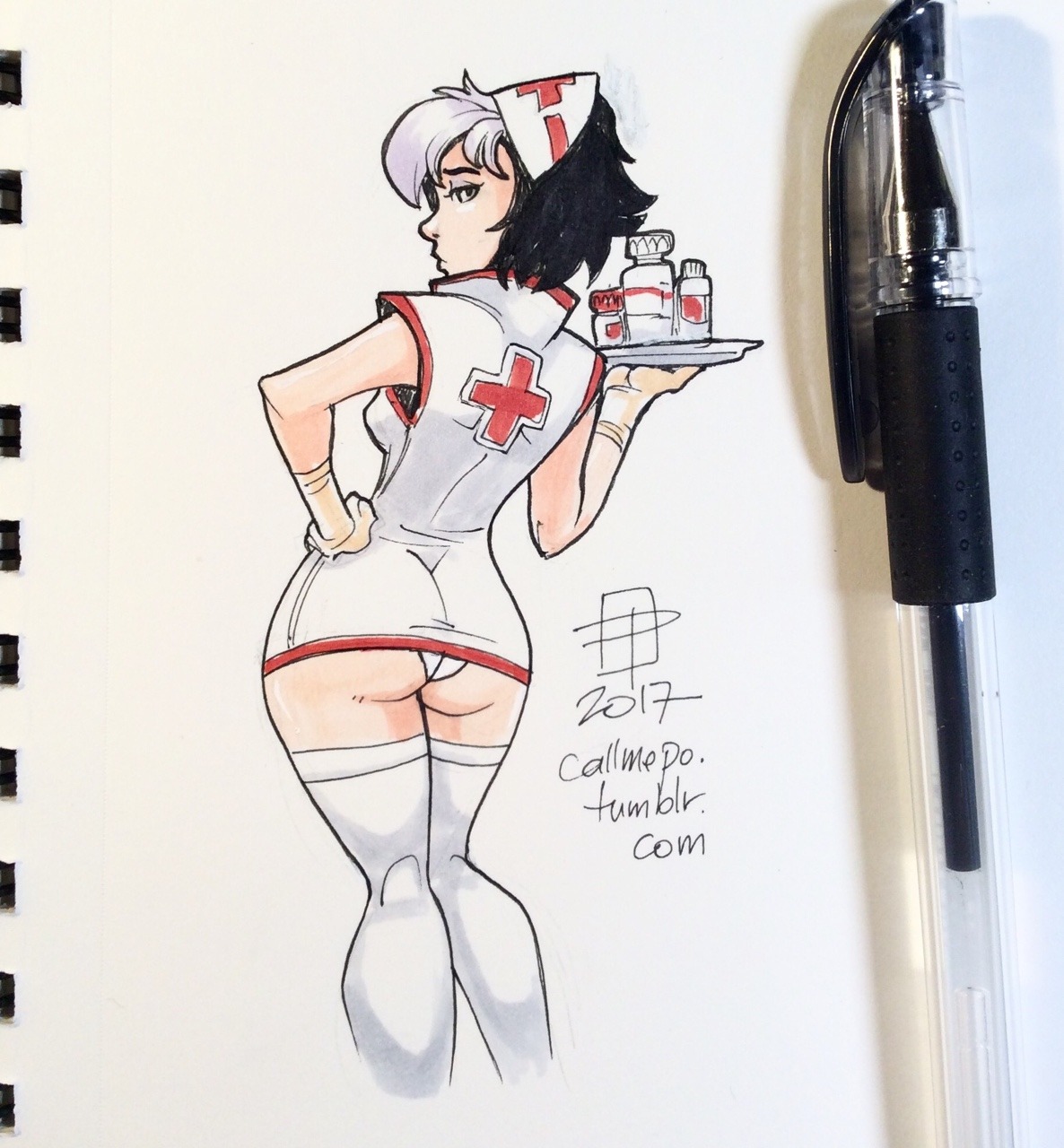 callmepo: Naughty nurse master post.  The full collection of naughty nurse tiny doodles
