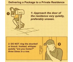 tastefullyoffensive:  UPS delivery instructions. (image via aboutillegals)