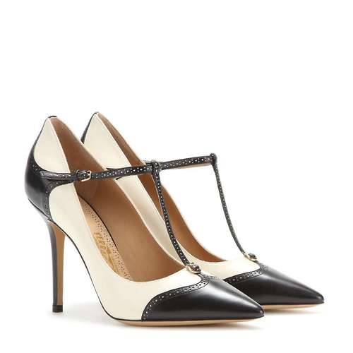 High Heels Blog Nalia T-bar leather pumps via Tumblr