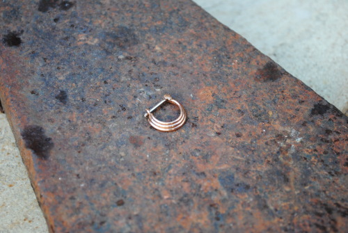 Silver 3-Ring Circus w/niobium hingeNew Rose Gold Nano-Ceramic Plate