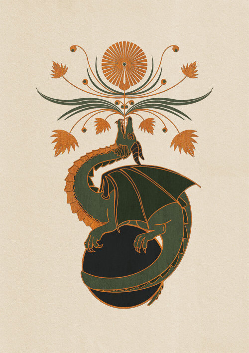 talonabraxas:   Dragon and Wheel of the Year by Maria Rikteryte  