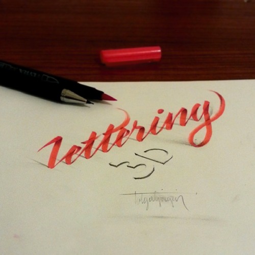 XXX betype:  Lettering with Parallelpen by Tolga photo