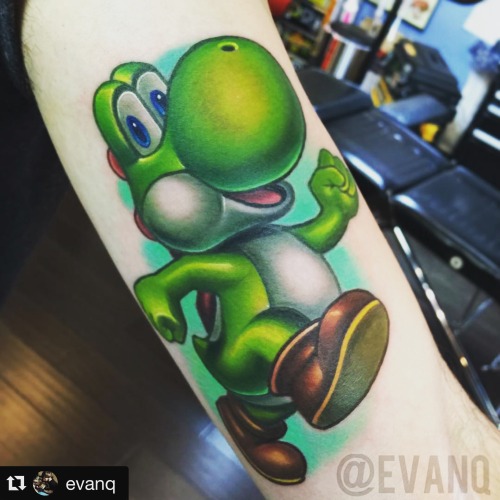 Porn th-ink-inspiration:  Yoshi tattoo by Evan photos