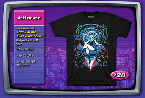 New Deltarune merch launches today!Attack of the Killer QueenCyber City Desk MatA Cyber&rsq