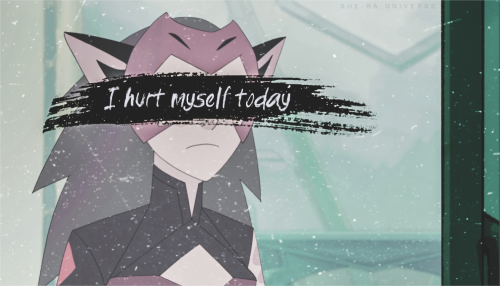 she-ra-universe:‹‹ I hurt myself today, to see if I still feel. I focus on the pain, the only thing 