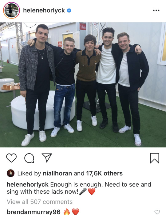 Brendan commented on Helene's picture of Louis and his band in Madrid last year - 18.10