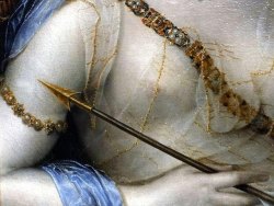 artdetails: Lavinia Fontana, Venus and Cupid (detail), 1592, oil on canvas