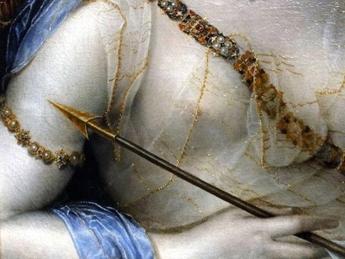 artdetails: Lavinia Fontana, Venus and Cupid (detail), 1592, oil on canvas