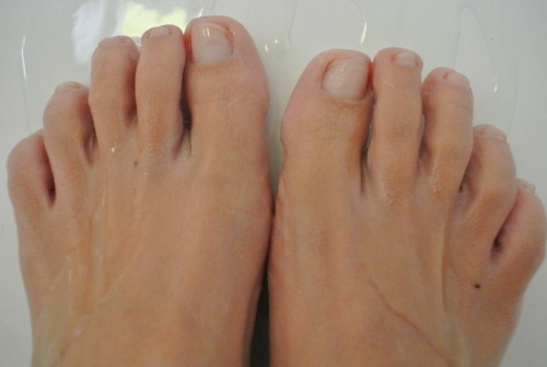 Soapy feet…
