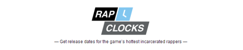 www.rapclocks.com “Get release dates for the game’s hottest incarcerated rappers.”